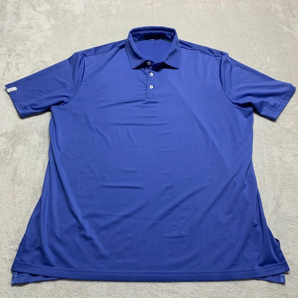 RLX Ralph Lauren‎ Performance Polo Shirt Men's Size XL Light Blue Short Sleeve